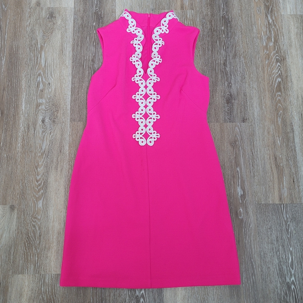 Elle hot pink shift dress lilly pulitzer preppy